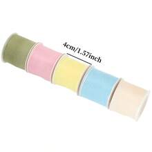 5 Rolls Colorful High Density Polyester Ribbon, Soft Touch, Flower Gift Packaging, Fruit Basket Decoration Bows, Cake Baking Packaging Ribbon, Handmade Sewing Ribbon DIY Bows - Style 2 - View 10