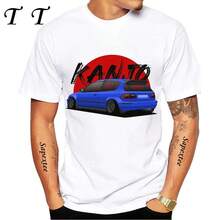 Neue Sommer Männer Kurzarm KANJO Civic EG Typ R Power JDM Hatch Weiß Klassische T-Shirt Racing Auto Kunst Junge Casual Tops Tees - Z18046 - Übersicht 4