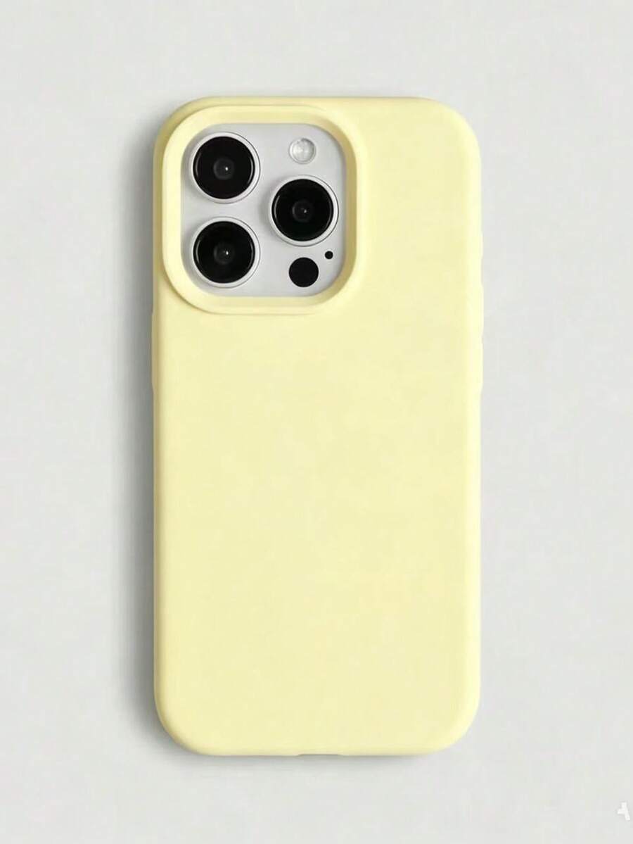 溝槽按鈕設計 高品質液態矽膠手機殼,適用於 17 AIR 16 15 14 13 12 11 Pro Max,柔軟蠟感觸感,親膚舒適 - 黃色 - 查看 1