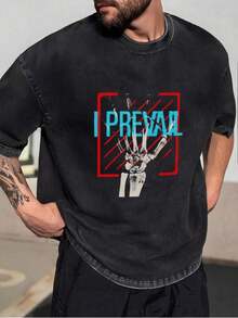 [Envío en 24h desde DE/FR/ES]Camiseta de rock I Prevail negra lavada a la mano, impresión a una cara del álbum de una banda de metal, top unisex de manga corta, bonito regalo - 1 imagen principal - Ver 2