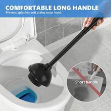 Toilet Plunger With Holder, Plungers For Bathroom Heavy Duty For 5.3-Inch Toilet Drain, Toilet Plunger And Holder Combo For Bathroom Cleaning (Style 1) - ColorA - View 4