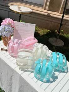 2 piezas de flotadores inflables para brazos con rayas transparentes y brillantes, adecuados para todas las edades, anillos de natación para brazos, mangas flotantes de PVC para agua, accesorios de natación para piscina y playa - Multicolor - Ver 5