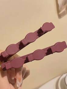 1pc Women's Black ABS Decorative Side Hair Clip, Minimalist & Casual Style Fashion Hair Accessory, Suitable For Daily Use Claw Clip, Hair Clip, Hair Claw, Hair Clip Ornament, Suitable For School Supplies - Multicolor - View 6