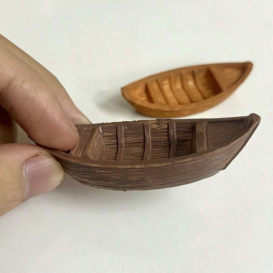 1件樹脂漂浮小船水族箱裝飾,迷你逼真船模,適用於魚缸水景裝飾,漂浮航海風裝飾,適合盆景沙灘場景、微景觀配件,水族箱、泳池與家居裝飾 - 多色 - 查看 1