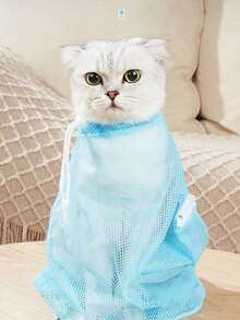 1pc Cat Bathing Bag, Anti-Scratch Upgraded Version, Cat Bathing Bag, Bathing Tool Suitable For Cat And Dog Bathing, Nail Clipping, Grooming And Medication - Multicolor - View 3