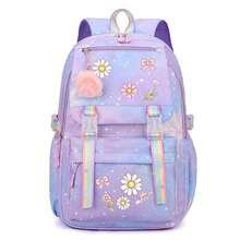 Large Capacity Bag With Cartoon Flower Design, Lightweight Style Bag Suitable For Everyday Use,Back To School Supplies Essentials - Multicolor - View 10