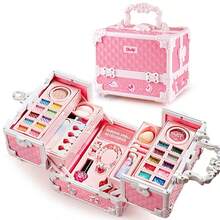 49pcs Perlengkapan Rias Anak Perempuan, Set Kotak Rias, Hadiah Ulang Tahun - Berwarna merah muda - View 3