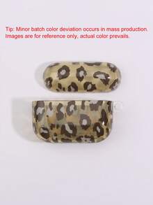 Vintage Leopard Print Earphone Protective Case, Suitable For Bluetooth Earphones, Compatible With Apple Devices, Brown Fashion Design - Brown - View 4