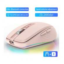 HXSJ Chuột không dây 2.4G Dual-Mode Bluetooth 5.1 bằng nhựa ABS, chuột máy tính im lặng 2400dpi cho văn phòng doanh nghiệp - Xem 10