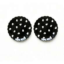 LECHENG HOUSEHOLD 2pcs, Novelty Halloween Ceramic Plates, 8.5 Inch And 8 Inch, 3D Spider, Ghost Pattern, Scalloped And Moon-Shaped Plates, Black, Candy Dish, Dessert Plate, Pasta Plate, Decoration, Theme Party, Gift, Dishwasher - Multicolor - View 11