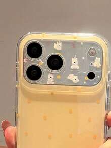 Ins韓系簡約黃色波點手機殼，適用於Apple 17 Pro Max、13/12/16 Pro、新款15 Pro Max，女款純色創意雙層全包覆硬殼保護套 - 彩色 - 查看 5