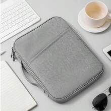 1件相容iPad保護套，10.8"/13"筆電收納袋，附口袋與手把，防水多用途，適用商務、旅行、學校、大學校園用品 - 粉色 - 查看 6