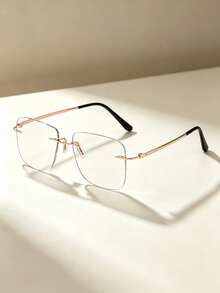 1 par de gafas de lente lisa exquisitas y encantadoras de moda para mujer, adecuadas para fiestas, viajes, festivales de música electrónica, estilo deportivo, conducir, atuendos de vacaciones, accesorio de moda encantador - Gris transparente que cambia de color - Ver 8