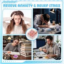 1pc Stress Relief Keyboard Toy, Keyboard Stress Relief Keychain: 9-In-1 Keyboard Stress Relief Buttons, Finger Clicker, Stress Relief And Mood Booster Gift, Helps Relieve Stress And Anxiety, Small Birthday Party Gift, Relaxation And Focus Aid - Clear - View 6