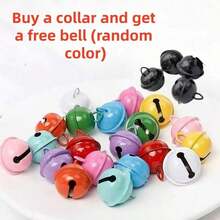 2pcs/Set Colorful Pet Collar Set, Adjustable Cat And Dog Collar With Bell, Cute Paw Print Bell Design, Multi-Color Dopamine Style, Adjustable Buckle, Suitable For Cats And Small Dogs Pet Couple Collar, Random Color - Multicolor - View 13