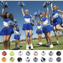 12 mm スポーツボールビーズ 50個 アクリルソフトボールビーズ バルクラウンド スポーツスペーサービーズ 工芸品ブレスレットネックレス作成用 レッド ホワイト - レッド*イエロー - チェックする 8