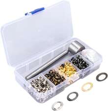 3mm Grommet Kit, 400pcs Plated Copper Metal 3mm Eyelets 3mm Grommet, Eyelets And Washers With Storage Box And 3 Hand Tools For Leather Craft, Clothing Modification Clothes Sewing - White - View 7