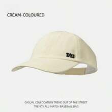1pc Letter Casual Street Polyester (Polyester) Embroidered Metal Decor Sports Outdoor Ponytail Open Top Cap Summer - Black - View 6