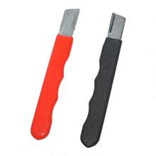 Portable Knife Sharpener, Multi-Function Outdoor Garden Scissors Dual-Use Sharpening Tool, Handheld Quick Blade Sharpener - One Red and One Black [two In Total] - View 5
