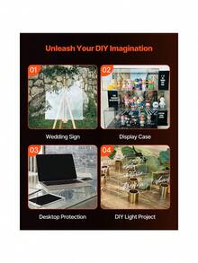 Plexiglass Acrylic Sheets 2-Pack Plastic Sheet 24 X 48 Inch 1 8 Inch Thick Clear Plastic Cast Transparent Glass For Crafting Projects Replacement Picture Frame Glass DIY Display Easy To Cut - 24x48 Inch - View 7