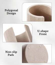 Luxspire Bathroom Cup Dispenser, 3oz Dixie Cup Dispenser, Resin Dixie Cup Holder, Disposable Paper Cup Holder For Bathroom, Cotton Pad Holder, Guest Bathroom Essentials, Beige - ColorA - View 4