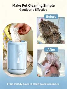 Dog Paw Cleaner Cup, Portable Pet Foot Washer With Soft Silicone Bristles, No Scrub Paw Cleaning Brush For Dogs And Cats, Quick & Mess-Free Paw Washer For Home And Travel - Multicolor - View 3