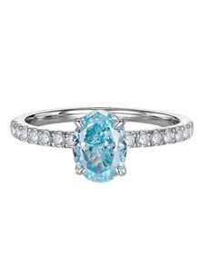 1 Set Cincin Lamaran Romantis Warna Biru Tua Oval 3 Buah, Cincin Tumpuk Berenda Vintage, Set Hadiah Perhiasan Ulang Tahun Pernikahan untuk Pacar - set cincin - View 5