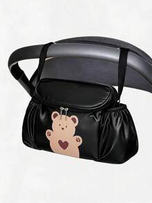 Bear Pattern Waterproof Stroller Hanging Bag, Large Multi-Pocket Storage Bag For Baby Travel - Multicolor - View 1