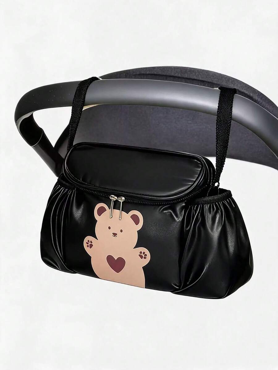 Bear Pattern Waterproof Stroller Hanging Bag, Large Multi-Pocket Storage Bag For Baby Travel - Multicolor - View 1