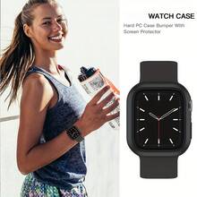 3pcs/Set, Rose Gold/Transparent/Black Watch Protective Case With Tempered Glass Screen Protector, Compatible With Apple Watch Series 9/8/7/6/5/4/SE/SE2, 40mm/41mm/44mm/45mm, Anti-Drop Anti-Scratch, Lightweight Breathable Design, Fashion Sports Style - 3pcs, Black, Integrated Shell and Membrane - View 5