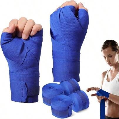 Vendas de Boxeo, 4 Piezas de 5 Metros de Largo Vendas Elasticas para Boxeo, Guardamanos de Boxeo, Vendas para Artes Marciales Mixtas Guardamanos Elásticos para Protección de Muñecas y Nudillos