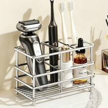 Bathroom Countertop Storage Rack, Multi-Functional Toothbrush Holder With Drainage Base, Suitable For Storing Toothbrushes, Toothpaste, Skincare Products And Small Bathroom Items - Multicolor - View 7