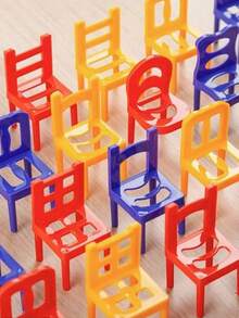 1 Set 24pcs Foldable Balance Chairs, Colorful Foldable Plastic Chairs, Parent-Child Interactive Balance Game, Educational Game To Cultivate Children's Concentration, Suitable For Home Entertainment And Party Fun, Random Color - Multicolor - View 6