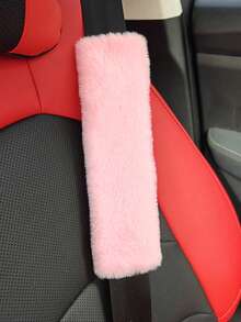 3pcs Car Plush Steering Wheel Cover And Shoulder Protector Set, 3 PiecesCombination, Suitable For Spring, Autumn And Winter Use. - A - View 10