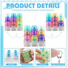 1pc Stress Relief Keyboard Toy, Keyboard Stress Relief Keychain: 9-In-1 Keyboard Stress Relief Buttons, Finger Clicker, Stress Relief And Mood Booster Gift, Helps Relieve Stress And Anxiety, Small Birthday Party Gift, Relaxation And Focus Aid - Clear - View 3