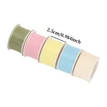 5 Rolls Colorful High Density Polyester Ribbon, Soft Touch, Flower Gift Packaging, Fruit Basket Decoration Bows, Cake Baking Packaging Ribbon, Handmade Sewing Ribbon DIY Bows - Style 2 - View 13