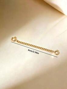 1/3pcs 18K Stainless Steel Extender Chain, Bracelet Safety Chain Necklace Extension Chain, DIY Double-Ended Spring Clasp Finishing Accessories Material - Double-ended Extension Chain - View 7