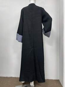 Gaun Wanita Fashion Elegan Kaftan Musim Gugur dengan Bordir Jala dan Leher V, Model Kaftan - NC190 - View 3