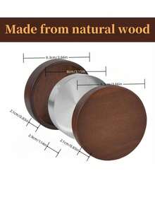 Walnut Desktop Ashtray With Stainless Steel Windproof Lid, Gift Office/Home Decor Smoking Accessories (Wood Shell, Slight Texture/Color Difference From Picture, Normal Use) Portable Decorative Ashtray For Outdoor Indoor Parties - One Size - View 7