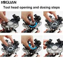 MIGUAN Electric Head Hair Shaver For Hair Cutting, Ultimate Men's Cordless Rechargeable Skull & Bald Head Razor With Rotary Blades, Clippers, Nose Trimmer, Brush, Massager, Nine Blade Electric Shaver - Silver - View 4