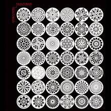 42pcs Mandala Pattern Plastic Dotting Painting Templates, Suitable For Wooden Furniture Decoration & Art Creation - Sets - View 8