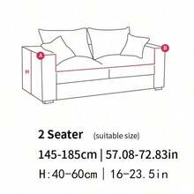 1pc Dark Gray Elastic Skirt Style Sofa Cover, Modern Pattern, Machine Washable, Water-Resistant, Dust-Proof, Non-Slip Home Decor Sofa Cover, Suitable For 1/2/3/4 Seater, All Seasons - Dark Grey - View 7