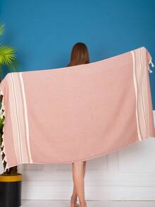 2 Pieces %100 Cotton Mykonos Peshtemal, 2 Peshtemals In Same Colour, 2 Peshtemal Suitable For Beach And Home Use - Orange - View 7