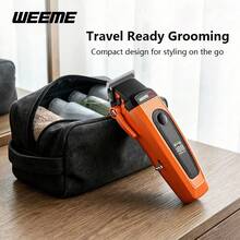 WEEME Hair Clippers For Men, LED Digital Display USB Rechargeable Hair Cutting Kit With 8 Guide Combs & Hair Brush, 3 Colors White/Green/Orange Optional, Perfect Gift For Men Father Boyfriend - View 4