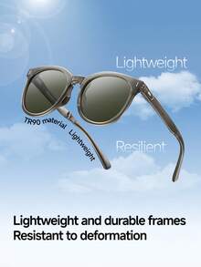 Beneunder Boston Frame Lightweight Foldable Fashion Glasses FD014 - Mocha Brown - View 4
