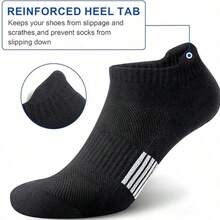 10 Pairs Ankle Socks For Running And Hiking, Compression Support, Breathable Cushioning, Invisible Socks, Unisex (1/3/6/9/10 Pairs) - Multicolor - View 2