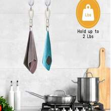 1/2/3 cái kẹp khăn không cần may kèm móc vòng, dùng cho khăn lau bếp, lưu trữ khăn phòng tắm, kẹp treo đa năng dùng trong gia đình - Nhiều màu - Xem 7