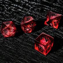 Liquid Core Dice Set, Multi-Sided Sharp Edge Resin Liquid Dice, Role-Playing Game Dice, Gift For Game Enthusiasts - Multicolor - View 5