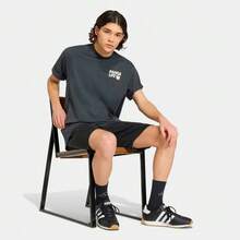Adidas 新款 M PANDA C HP 男士運動休閒寬鬆短袖T恤 - 黑色 - 查看 2