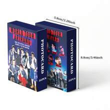 55張雙面HD B,T,S Lomo相卡，個人與團體收藏卡，K-Pop粉絲周邊禮物送給ARMY，適合手帳與相簿裝飾，包含所有七位成員的肖像與團體照，豐富的專輯、演唱會與時尚畫報設計 - 彩色 - 查看 10